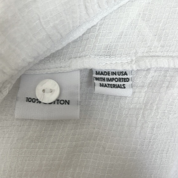 Esby Apparel Pippa White Cotton Gauze Dress Size Medium - Picture 6 of 8